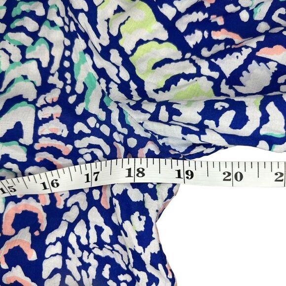 Lilly Pulitzer Kahli Blue Grotto Bell Sleeve Top Size Small ML-114 - Picture 4 of 12